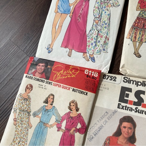 Lot of 17 Vintage sewing patterns  cut & uncut lot 60s 70s 80s hippie boho - Picture 9 of 10